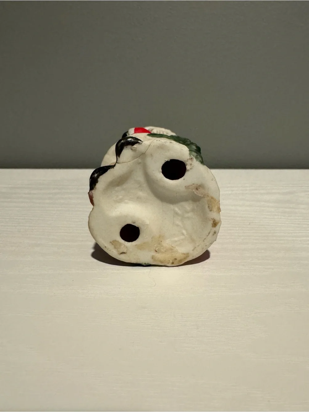 Hand-Painted Santa Candle Holder - Red and White Holiday Decor